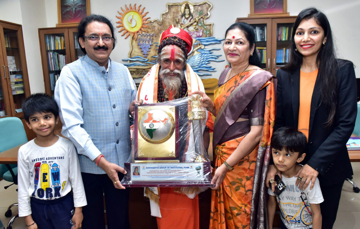 श्रीश्रीश्री महामंडलेश्वर बाबा कालिदास महाराज यांच्या आशीर्वचनाने सूर्यदत्त संस्था लवकरच विद्यापीठ होईल : प्रा. डॉ. संजय बी. चोरडिया