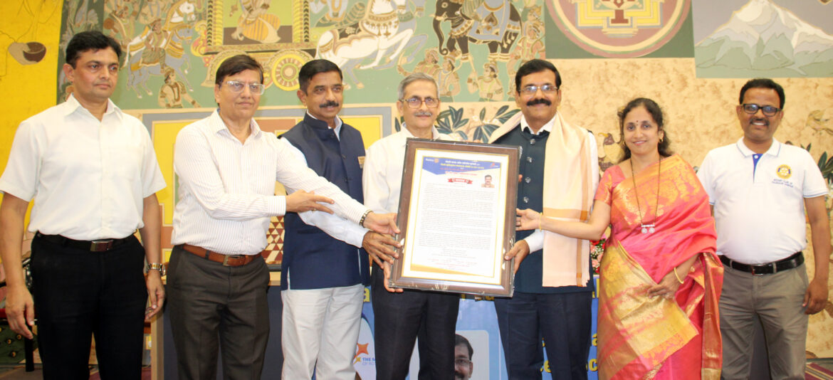 तुषार रंजनकर यांना रोटरी क्लबतर्फे ‘वोकेशनल एक्सलन्स अवार्ड’ प्रदान