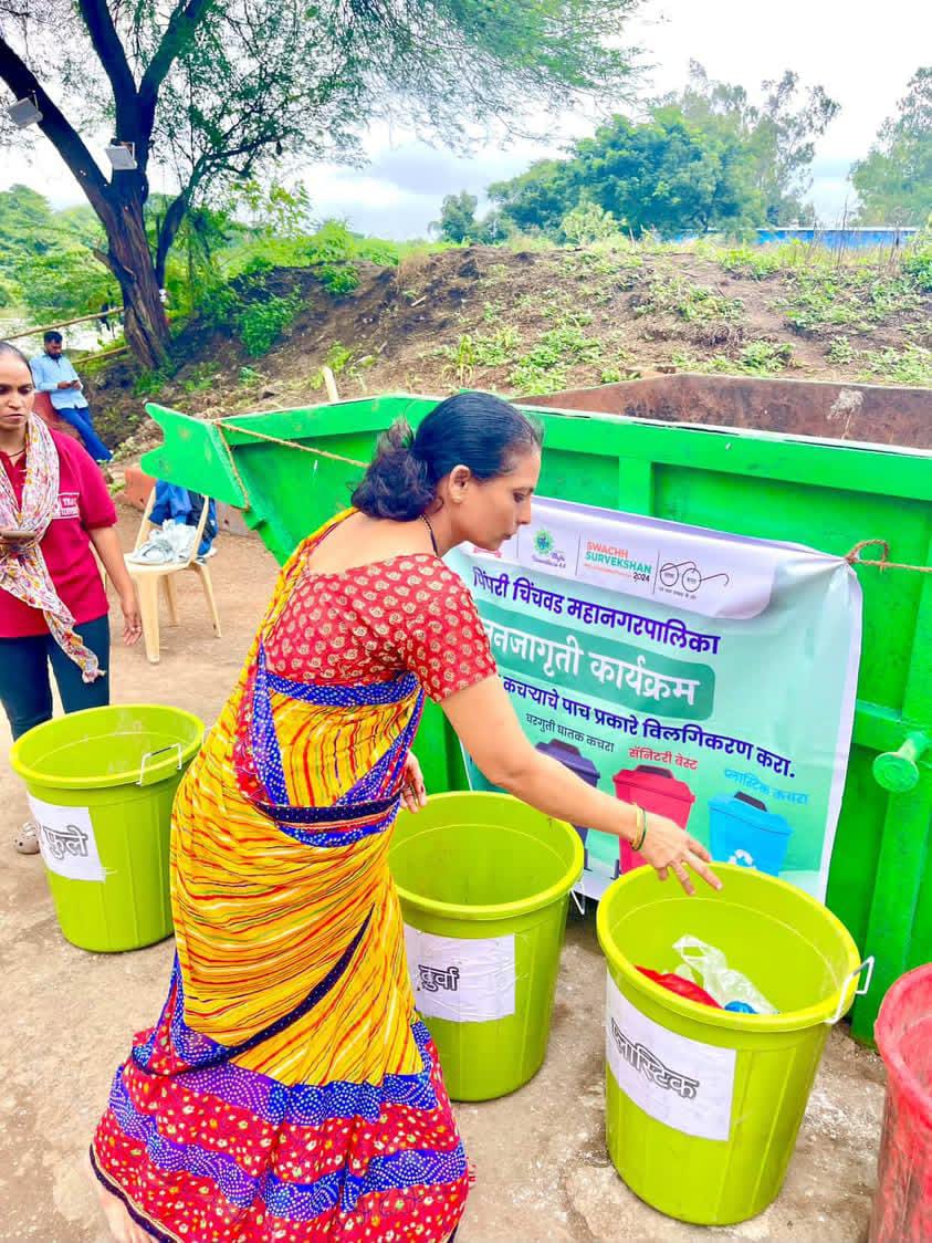 पिंपरी चिंचवड महापालिकेच्या निर्माल्य संकलन मोहिमेला पिंपरी चिंचवडकरांचा उत्स्फूर्त प्रतिसाद