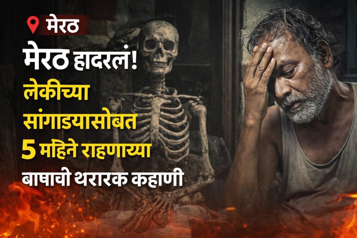 मेरठ हादरलं! लेकीच्या सांगाड्यासोबत ५ महिने राहणाऱ्या बापाची थरारक कहाणी